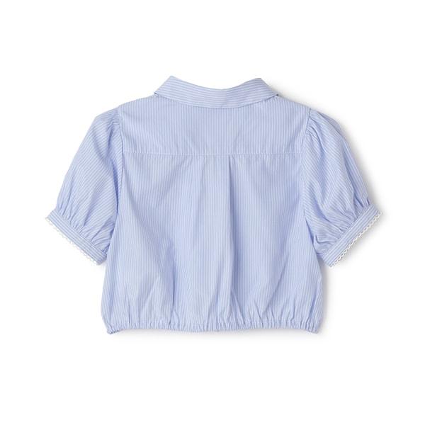 附領帶短袖襯衫