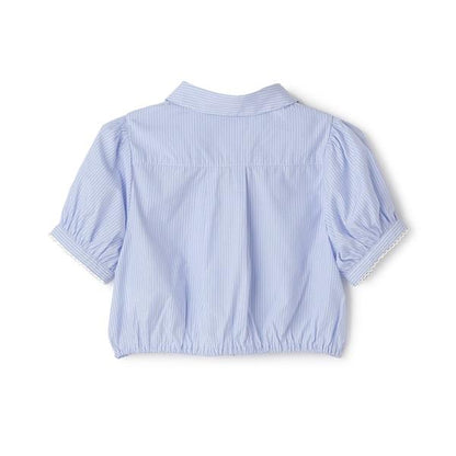 附領帶短袖襯衫