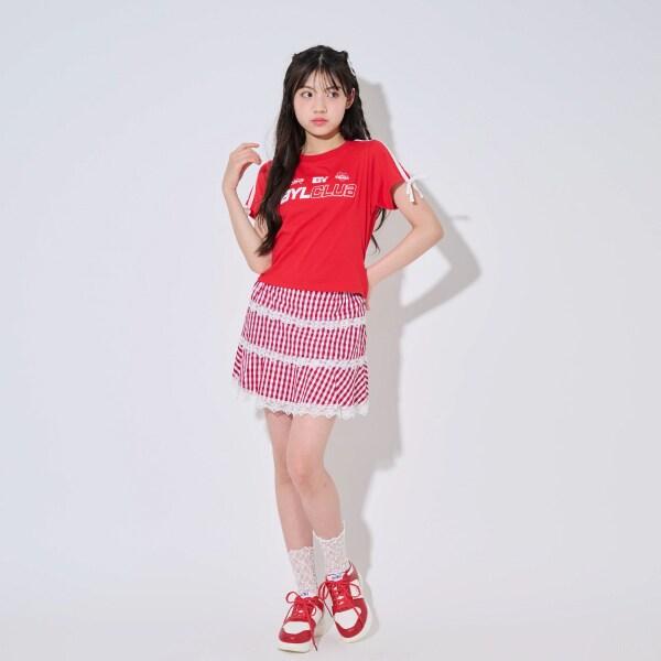 【Cuugal掲載】袖部蝴蝶結條紋T恤