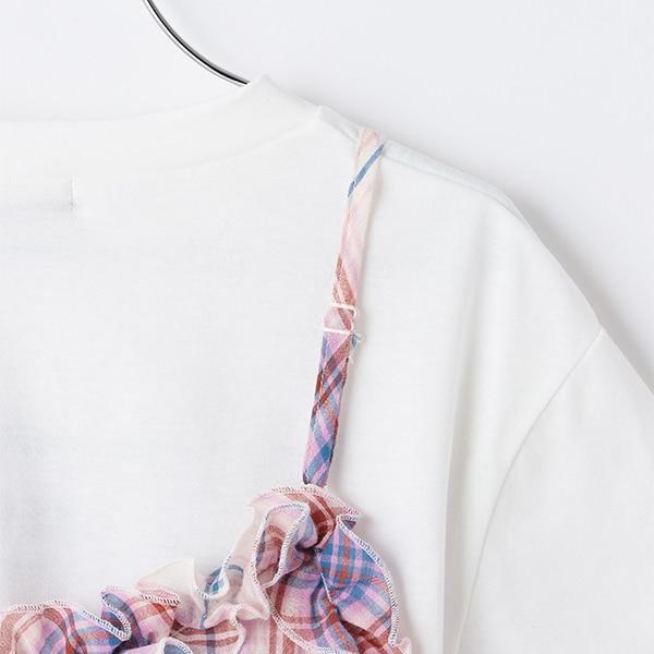 層疊吊帶連衣裙T恤套裝