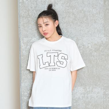 【7days】【接觸冷感/清涼】蕾絲字母T恤