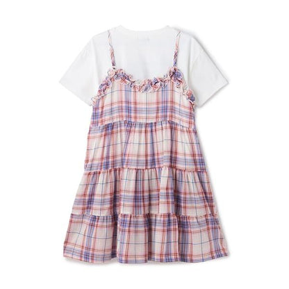 層疊吊帶連衣裙T恤套裝