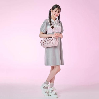 【接觸冷感】拼接款POLO連衣裙