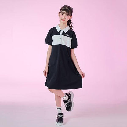 【接觸冷感】拼接款POLO連衣裙
