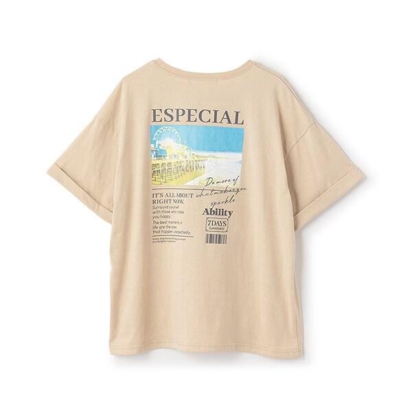 【7days】【純棉100%】轉印印花寬鬆T恤