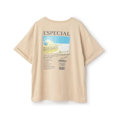 【7days】【純棉100%】轉印印花寬鬆T恤