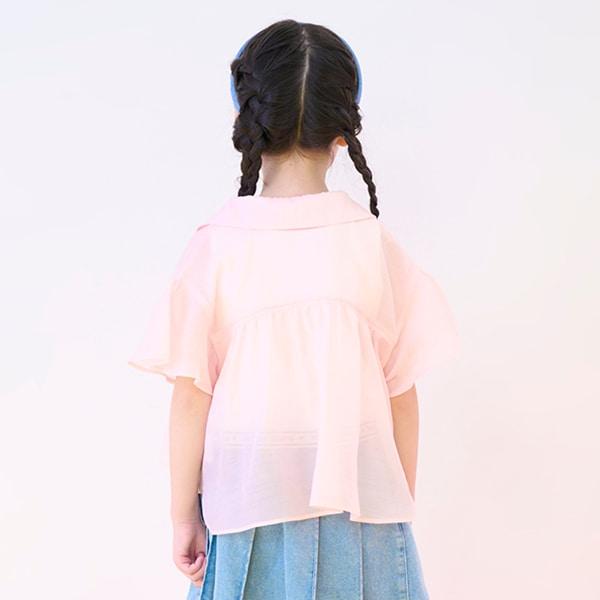 透視襯衫&字母羅紋背心套裝