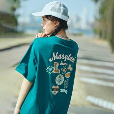 【接觸冷感/清涼】【GOODPRICE】【100%純棉】背部貼布繡連衣裙