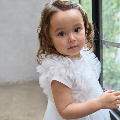 拼接網紗短袖T恤（兒童）