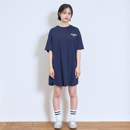 【接觸冷感/清涼】【GOODPRICE】【100%純棉】背部貼布繡連衣裙