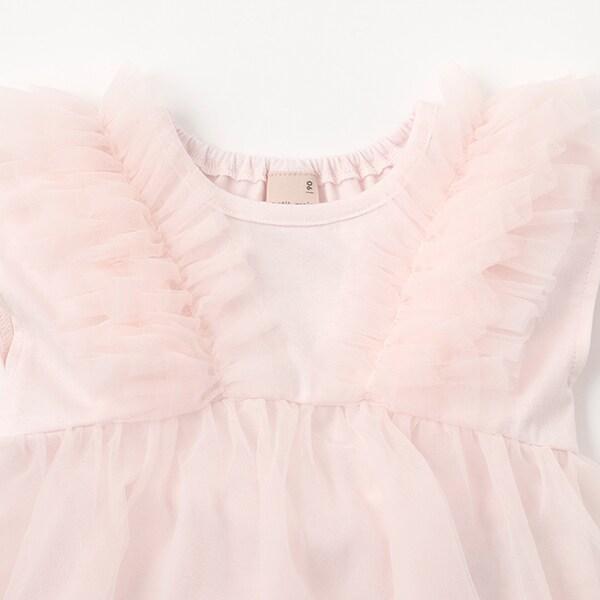 拼接網紗短袖T恤（兒童）