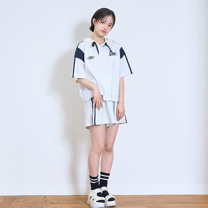 【LTXC】【GOODPRICE】【純棉100%】條紋連帽衛衣套裝