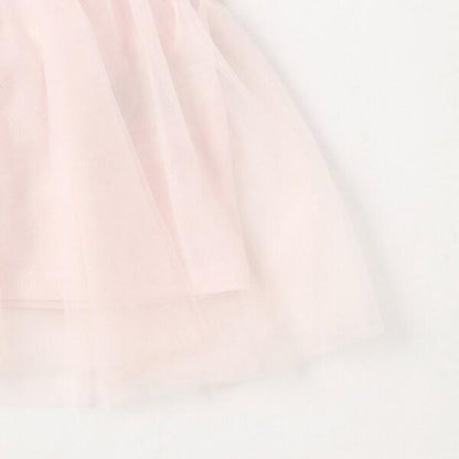 拼接網紗短袖T恤（兒童）