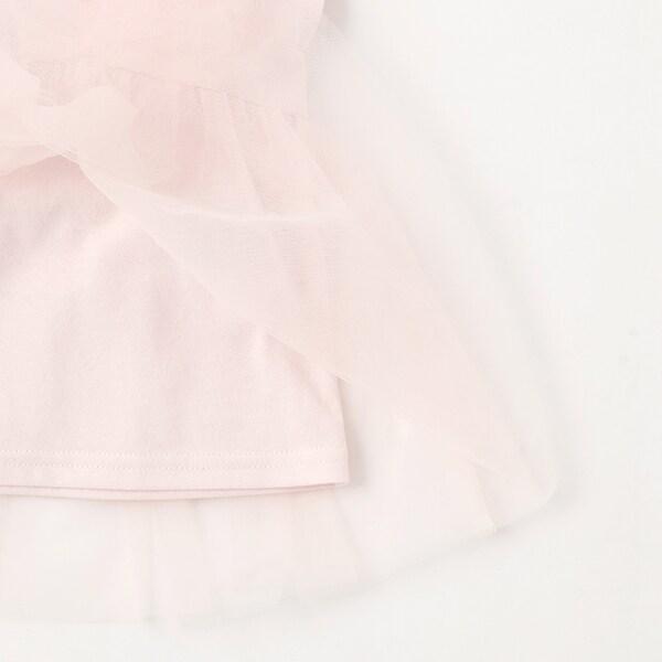 拼接網紗短袖T恤（兒童）