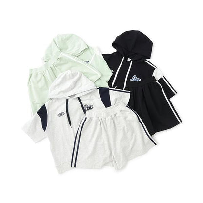 【LTXC】【GOODPRICE】【純棉100%】條紋連帽衛衣套裝