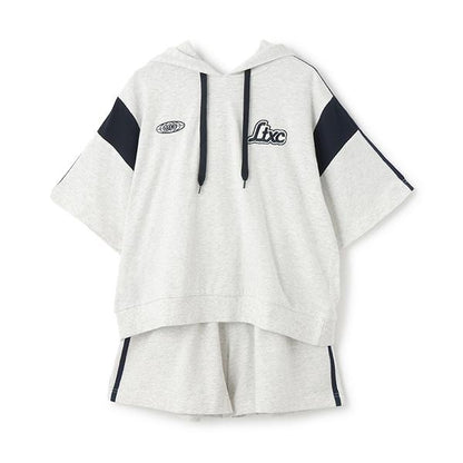 【LTXC】【GOODPRICE】【純棉100%】條紋連帽衛衣套裝