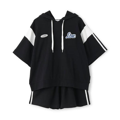 【LTXC】【GOODPRICE】【純棉100%】條紋連帽衛衣套裝