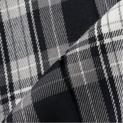 【GOODPRICE】附腰帶格紋百褶裙