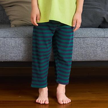 防汙條紋羅紋七分打底褲