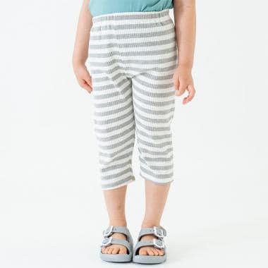 防汙條紋羅紋七分打底褲