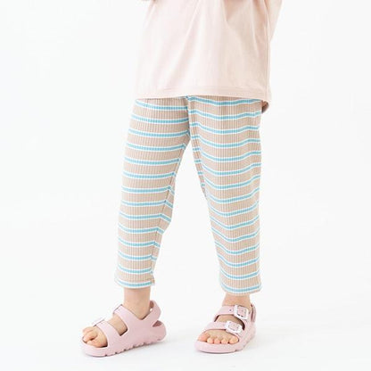 防汙條紋羅紋七分打底褲