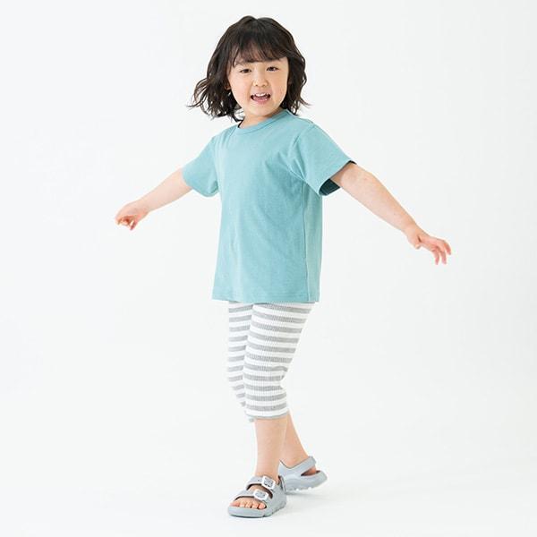 防汙條紋羅紋七分打底褲