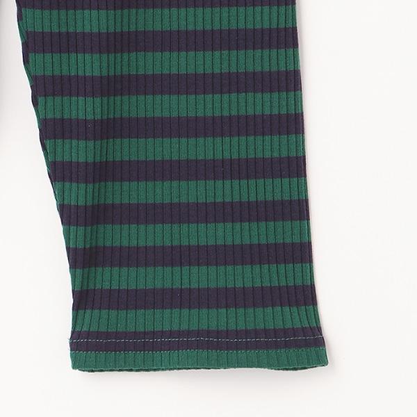 防汙條紋羅紋七分打底褲