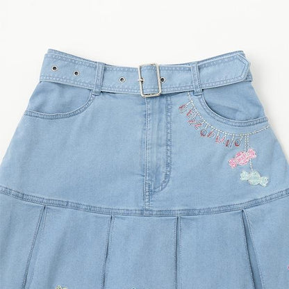 復刻♪ ベリエちゃん刺繡牛仔裙褲