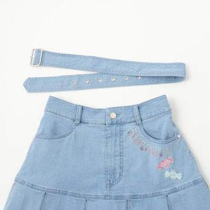 復刻♪ ベリエちゃん刺繡牛仔裙褲