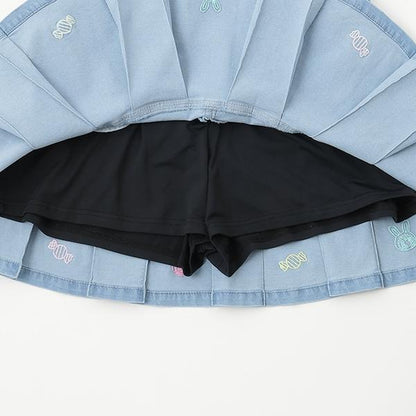 復刻♪ ベリエちゃん刺繡牛仔裙褲
