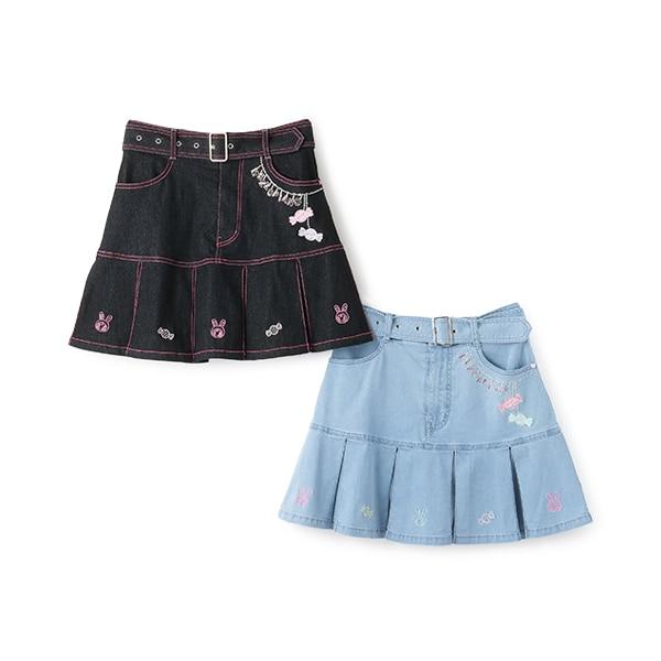 復刻♪ ベリエちゃん刺繡牛仔裙褲