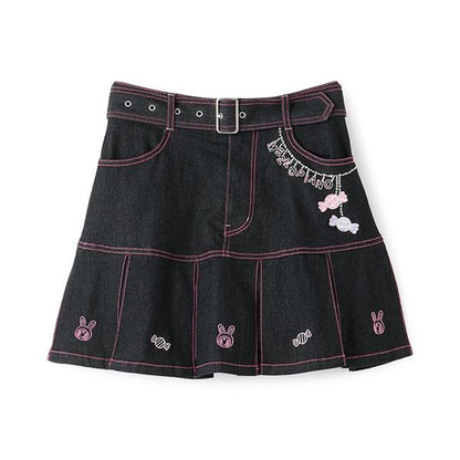 復刻♪ ベリエちゃん刺繡牛仔裙褲