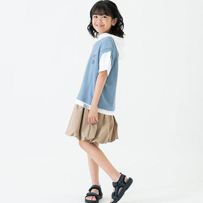 背心疊穿短袖連帽衛衣