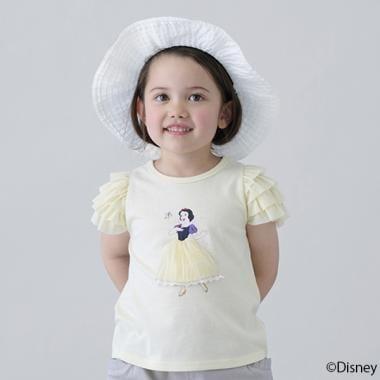 【《迪士尼》】袖部網紗圖案T恤