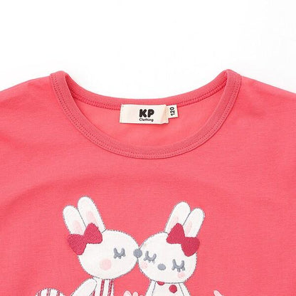 mimi荷葉邊裙拼接T恤