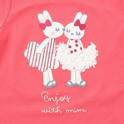 mimi荷葉邊裙拼接T恤