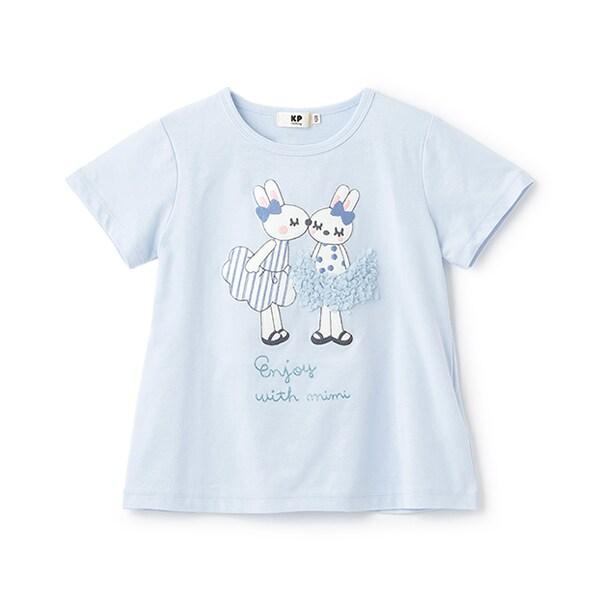 mimi荷葉邊裙拼接T恤