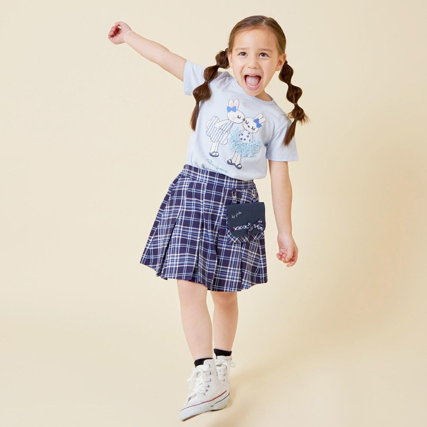 mimi荷葉邊裙拼接T恤