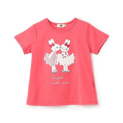 mimi荷葉邊裙拼接T恤