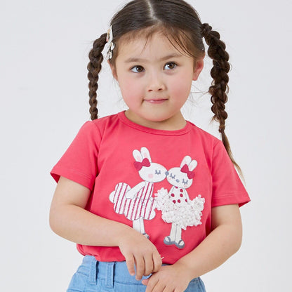 mimi荷葉邊裙拼接T恤