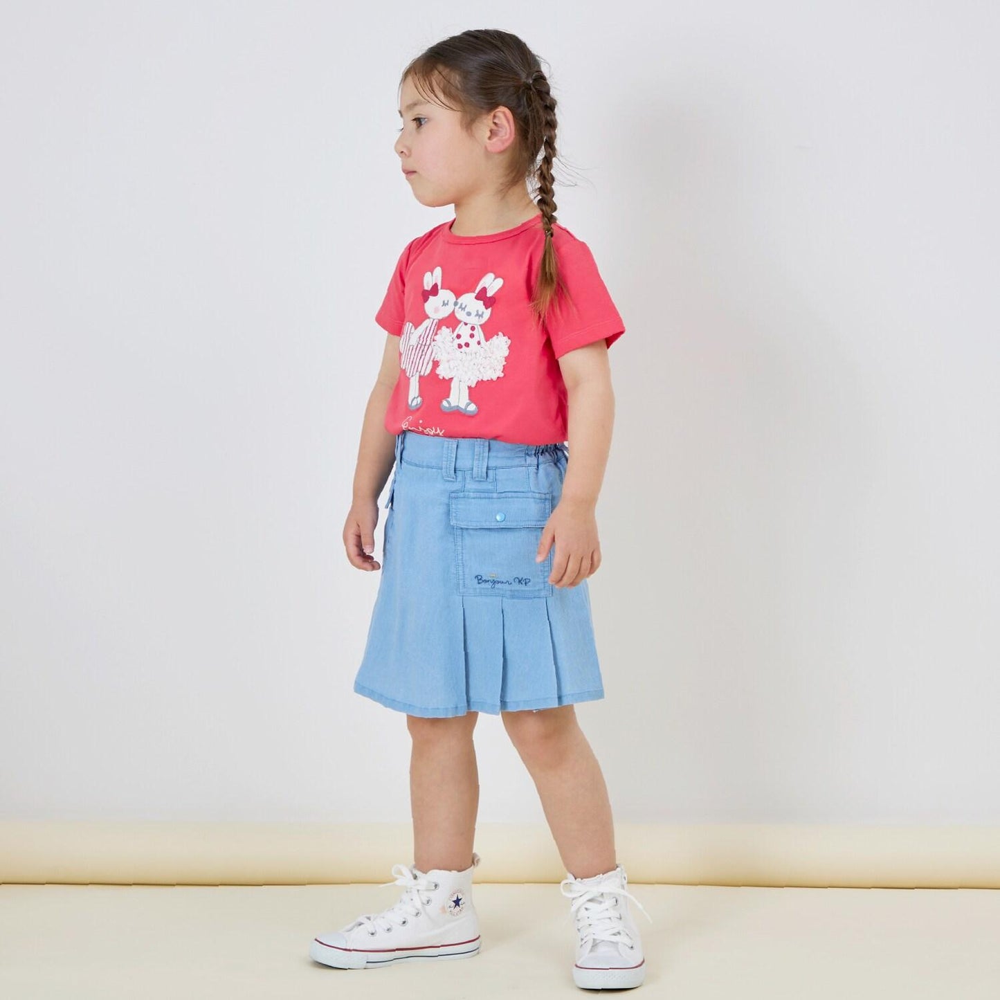 mimi荷葉邊裙拼接T恤