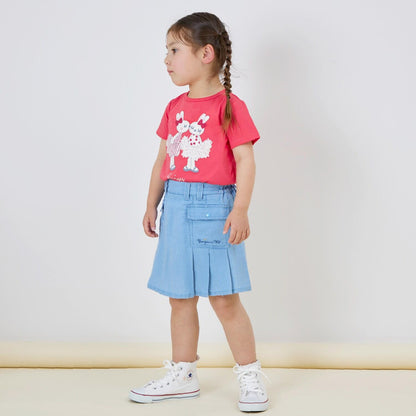 mimi荷葉邊裙拼接T恤