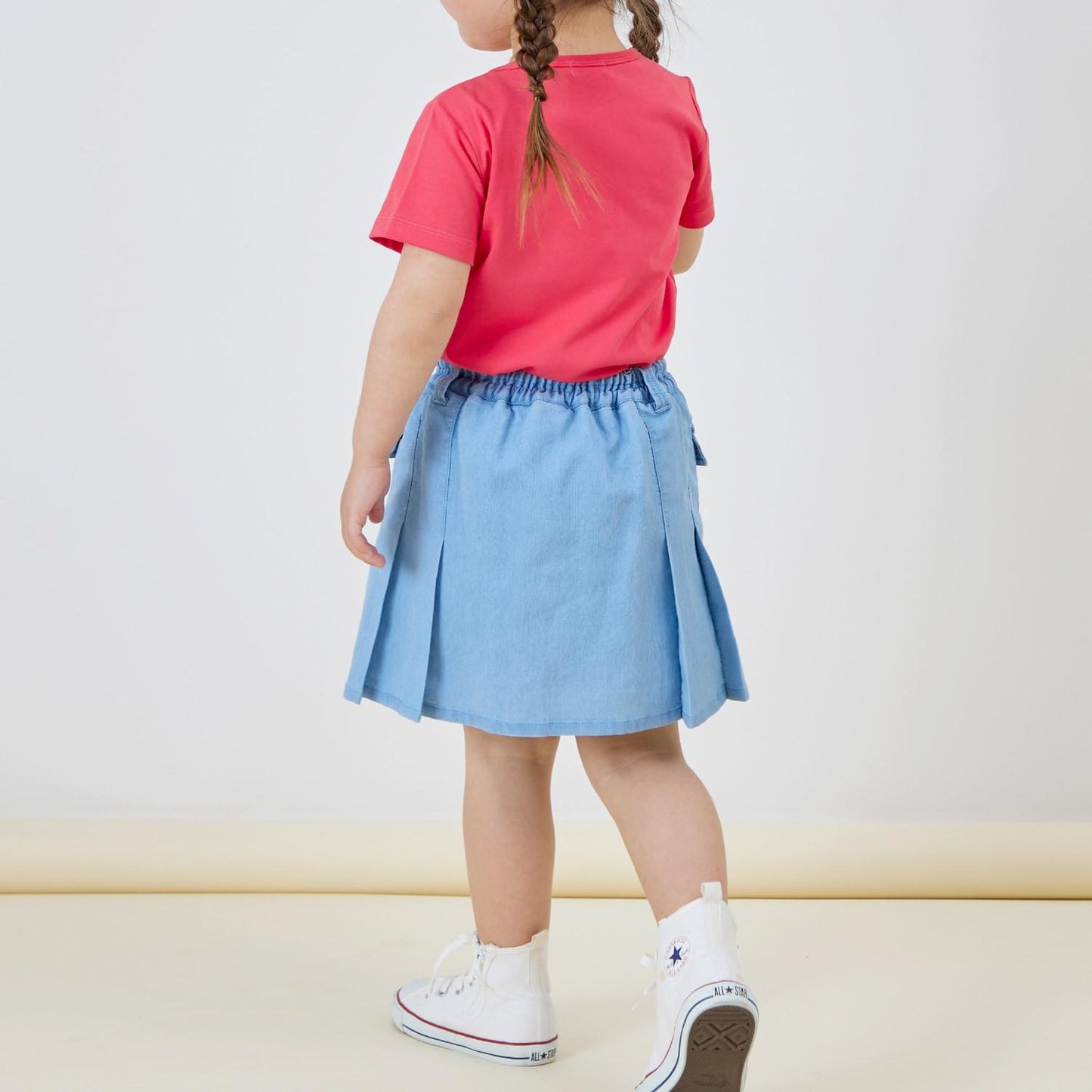 mimi荷葉邊裙拼接T恤