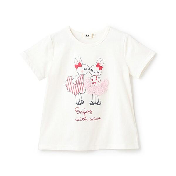 mimi荷葉邊裙拼接T恤