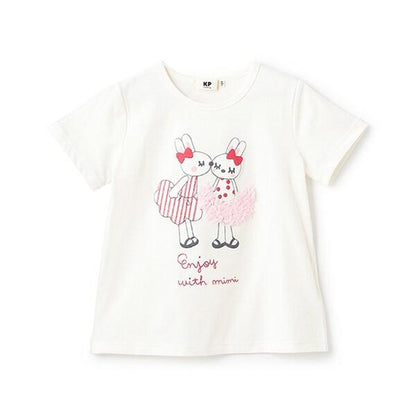 mimi荷葉邊裙拼接T恤