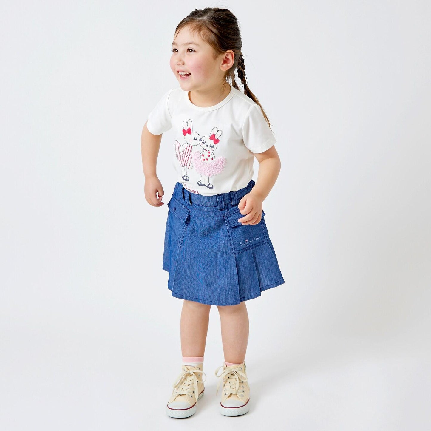 mimi荷葉邊裙拼接T恤