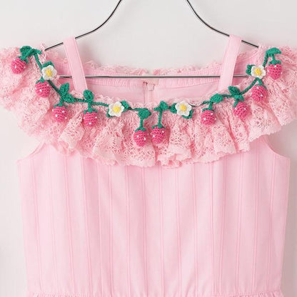 草莓刺繡連衣裙