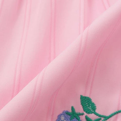 草莓刺繡連衣裙