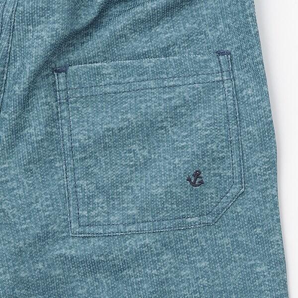 乾爽網眼牛仔風印花五分褲