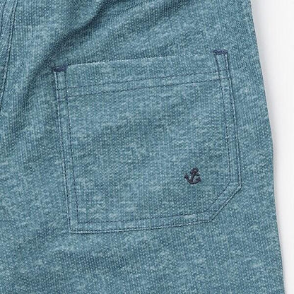 乾爽網眼牛仔風印花五分褲